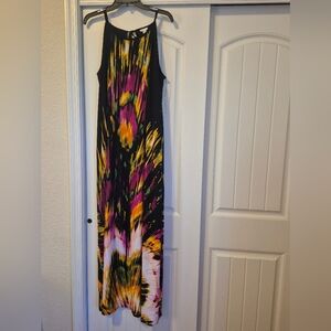 Vibrant Tie-Dye Maxi Dress